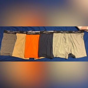 Men’s Kenneth Cole Boxer Brief 5-Pack (Dark Gray, Tan, Orange, Navy and Silver)